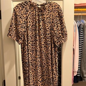 Anthropologie leopard print dress